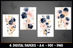 4 Digital Papers Vintage Florals I Vintage Theme Product Image 2