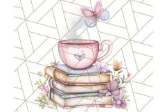 Bookish Fairy PNG Clipart, Whimsical Reading Elements Png Product Image 5