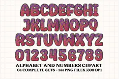 Neon Glitter Alphabet png clipart,neon glitter letter doodle Product Image 3