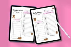 Kawaii Daily Planner Template | Cute Pastel Canva Printable Product Image 3
