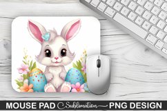 Easter Bunny Sublimation Mouse Pad PNG Design Product Image 1