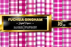 Fuchsia Gingham Digital Papers 16 Variations Product Image 1