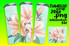 Floral Watercolor Sublimation Wrap for 20oz Tumblers Product Image 1