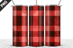 Red Plaid Tumbler Design | Valentine&#039;s Day Tumbler Wrap Product Image 2