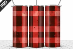 Red Plaid Tumbler Design | Valentine's Day Tumbler Wrap Product Image 2