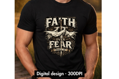 FAITH OVER FEAR Png - Christian Digital Sublimation Designs Product Image 1