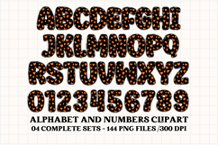 Halloween Alphabet png clipart, halloween letters doodle Product Image 3