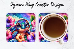 Turtle Beach Mug coaster | Coaster | Sublimation Design Product Image 1