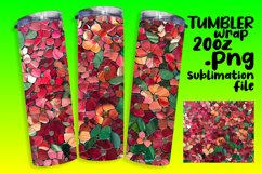 Glitter Mosaic Flower Tumbler Wrap PNG Design 20oz Product Image 1