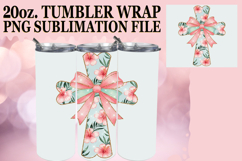 BREATHTAKING VIEWS 20oz TUMBLER WRAP, Flower Cross Product Image 1