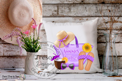 Purple Summer Vibes Beach Tote Design-Tropical Vacation Art Product Image 10