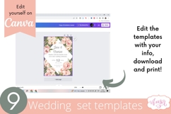 Floral Wedding Canva Templates Bundle, Botanical invitation Product Image 9