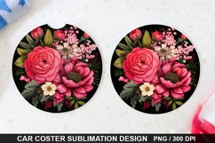 Bouquet Flowers - Coaster Sublimation Design Product Image 1