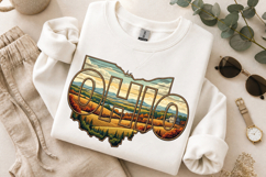 Ohio State Map PNG, Vintage Forest &amp; Nature Sublimation Product Image 9