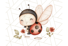 Cute Ladybug Clipart PNG, Pastel Whimsical Bug Illustrations Product Image 5