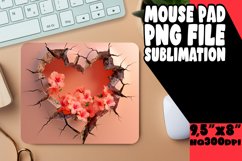 Serene Sublimation Mousepad: Heartfelt Floral Beauty Product Image 1