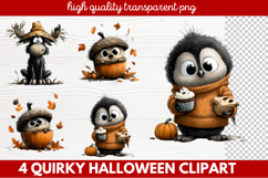Quirky Halloween Clipart | Cute Spooky Character PNG Illustr Product Image 1