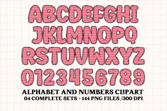 Pastel Patchwork Alphabet &amp; Numbers PNG Clipart Product Image 3