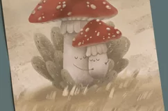 FLY AMANITA MUSHROOM Amanita muscaria, fly agaric hand paint Product Image 9