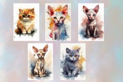 25 Watercolor Cats Wall Art ,Jpg 12x18 inch Product Image 5
