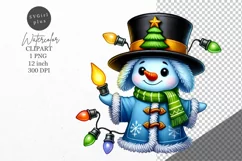 Christmas clipart, Snowman clipart, Winter clipart Product Image 1