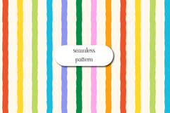 Pastel Wavy Stripe Seamless Pattern Pink Blue Background Product Image 1