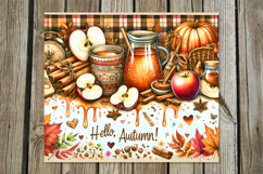Autumn vibes | 4 fall Skinny Tumbler Sublimation designs P2 Product Image 5