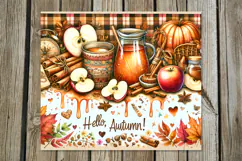 Autumn vibes | 4 fall Skinny Tumbler Sublimation designs P2 Product Image 5