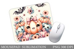 Cute Pumpkin Mouse Pad. Halloween Pumpkin Mouse Pad Design Product Image 1