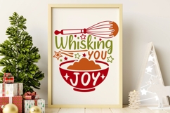 Whisking You Joy Svg, Christmas Baking Svg, Holiday Svg. Product Image 2