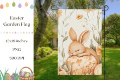 Happy Easter Garden Flag Design, Welcome Garden Flag PNG Product Image 1