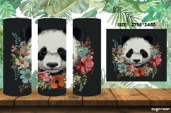 Embroidery Panda Tumbler Wrap |Skinny 20 oz| Sublimation Product Image 1