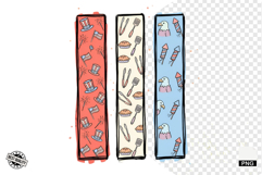 4th of July Brushstrokes Clipart Product Image 1