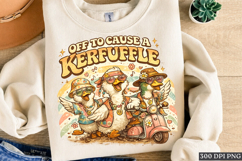 Off To Cause A Kerfuffle Goose PNG | Retro Duck Design Product Image 1