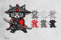 Multilayer Cat Samurai Ninja SVG Laser Cut File 3D Layered Product Image 7