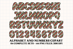 Christmas Alphabet png clipart, christmas letters doodle Product Image 3