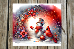 Cute Xmas snowman | Skinny tumbler sublimation design P2 Product Image 5