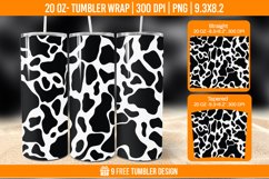 Cowhide Tumbler Wrap Designs, Sublimation Wrap Product Image 1