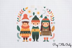 Scandinavian Folk Art Winter Clipart Bundle PNG Product Image 10