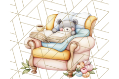 Warm &amp; Fuzzy Mornings PNG Clipart, Cozy Animal Art Download Product Image 5
