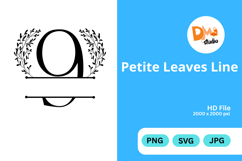 Petite Leaves Line Monogram Product Image 1