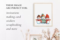colorful Christmas snowman clipart, snowman sublimation Product Image 3