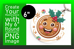 Cute Round Design Car Coaster PNG , Cute Christmas Product Image 1