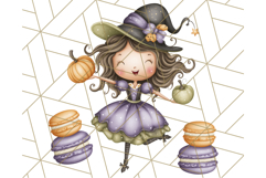 Cute Witch Halloween Baking Clipart PNG, Holiday Treats Png Product Image 5