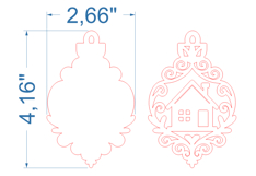 Christmas Ornaments Bundle SVG laser cut file for Glowforge Product Image 9