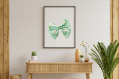 Mint Green Daisy Coquette Bow Clipart Product Image 8