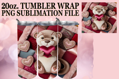 Tender love 20oz tumbler wrap, Valenines Animals Product Image 1