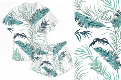 Palm leaves vector seamless pattern Product Image 9