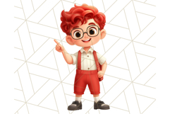 Boy Teacher Clipart, Classroom PNG, Cute School Teacher Art Product Image 5
