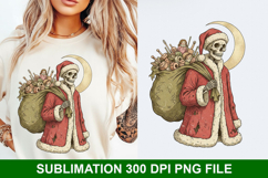 Christmas Funny Skeleton Sublimation - Christmas PNG Design Product Image 1